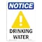 Signmission OSHA Notice, 7" Height, Drinking Water Sign With Symbol, 7" X 5", Portrait OS-NS-D-57-V-11550 - alternate 1